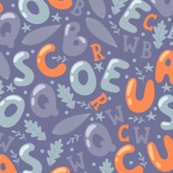 Chubby English Word Leaves