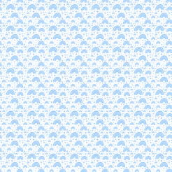 Aqua Blue Rainbow With Stars