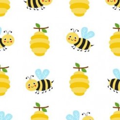 Honeycomb And Little Bees