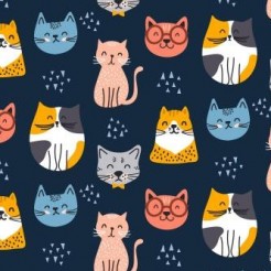 Smiling Faces Greeting Cats