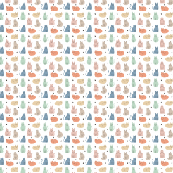 Colorful Tranquil Cat