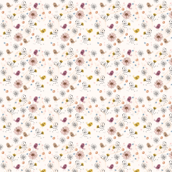 Line Birds And Flowers