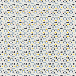 Hand Drawn Penguin And Colorfu