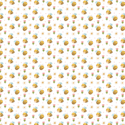 Round And Innocent Bees And Fl