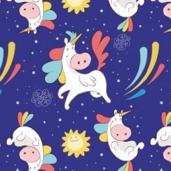 Cartoon Playful Unicorn