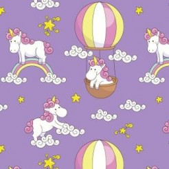 Unicorn Riding A Hot Air Ballo