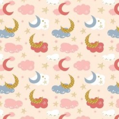 Shining Moon Pink Clouds
