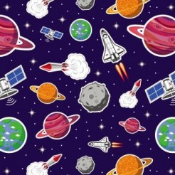 Outer Space Spaceship Rocket