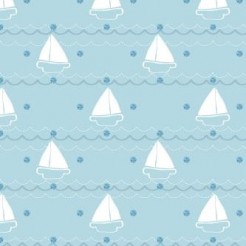 Simple Sailboat With Dots Of S