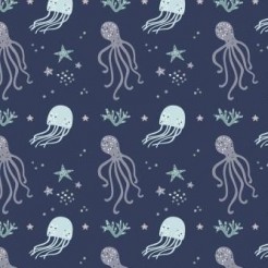 Star Jellyfish And Octopus