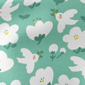 Cute And Gentle Flowers And Bi Waterproof Canvas