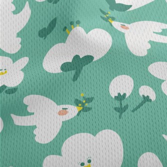 Cute And Gentle Flowers And Bi Athletic Mesh Flat Back