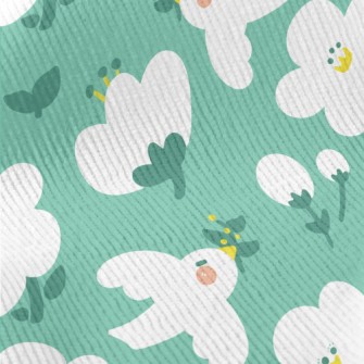 Cute And Gentle Flowers And Bi Standard Corduroy