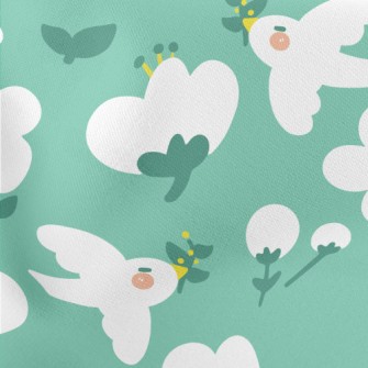 Cute And Gentle Flowers And Bi Stretch Ponte