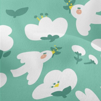 Cute And Gentle Flowers And Bi Lightweight Performance Linen