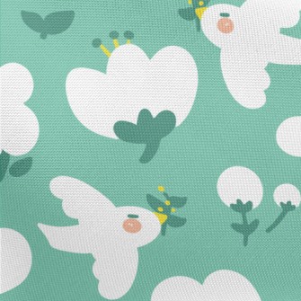 Cute And Gentle Flowers And Bi Pongee