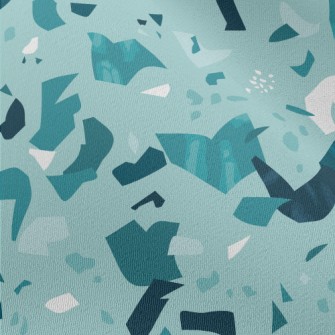 Monochrome Terrazzo Pattern Chiffon