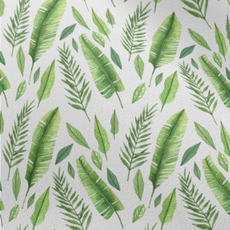 Hand Drawn Delicate Leaves Chiffon