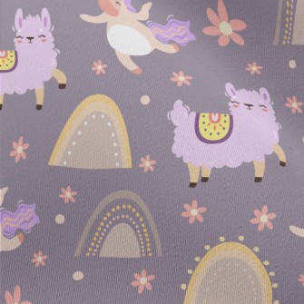 Happy Alpaca And Unicorn Chiffon