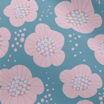 Delicately Colored Flowers Chiffon