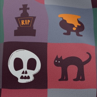 Spooky Pumpkin Witch Trellis Chiffon