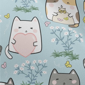 Happy Garden Cats Chiffon