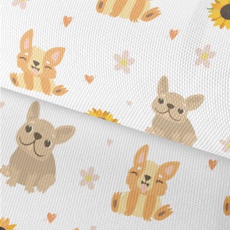 Cute Puppy And Sunflowers Waterproof Oxford