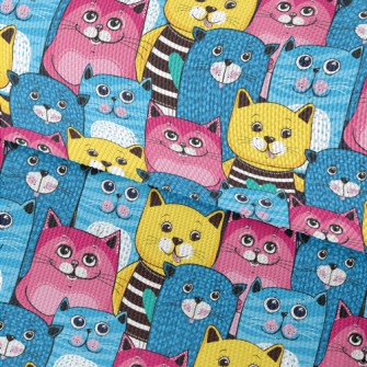 Cute Cat With Bright Colors Waterproof Oxford