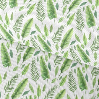 Hand Drawn Delicate Leaves Waterproof Oxford