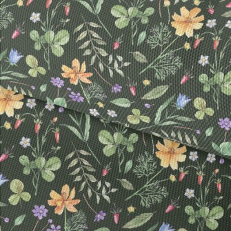 Watercolor Style Flowers And P Waterproof Oxford