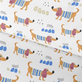 Cartoon Dachshund Dog Waterproof Oxford