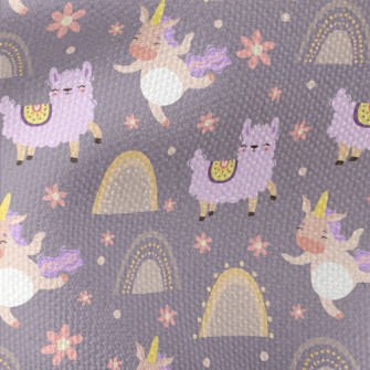 Happy Alpaca And Unicorn Waterproof Canvas