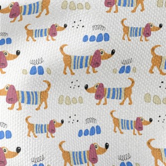 Cartoon Dachshund Dog Waterproof Canvas