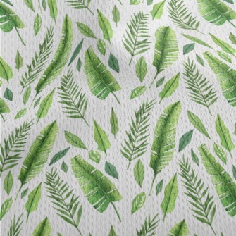 Hand Drawn Delicate Leaves Athletic Mesh Flat Back