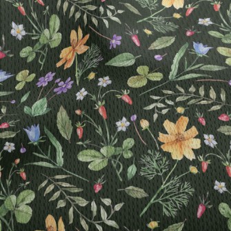 Watercolor Style Flowers And P Athletic Mesh Flat Back