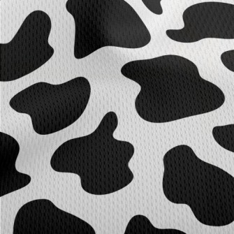 Black And White Animal Print Athletic Mesh Flat Back