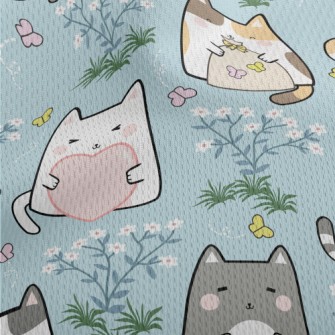 Happy Garden Cats Athletic Mesh Flat Back
