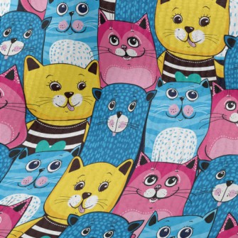 Cute Cat With Bright Colors Terry