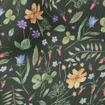 Watercolor Style Flowers And P Terry