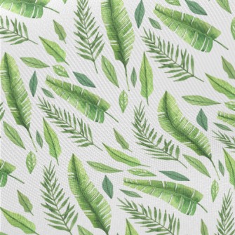 Hand Drawn Delicate Leaves Twill