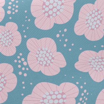 Delicately Colored Flowers Twill