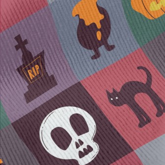 Spooky Pumpkin Witch Trellis Standard Corduroy