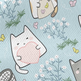 Happy Garden Cats Standard Corduroy