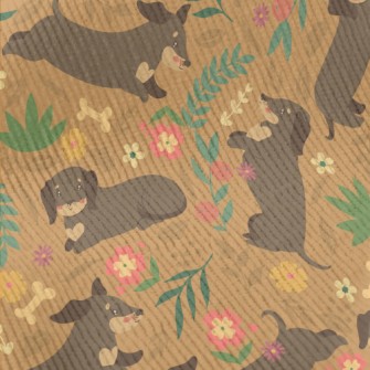 Cute Dachshund Dog Standard Corduroy