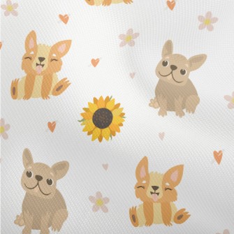 Cute Puppy And Sunflowers Dobby