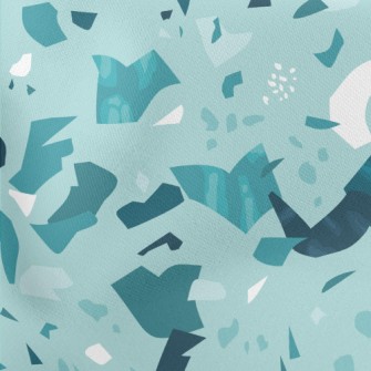 Monochrome Terrazzo Pattern Stretch Ponte