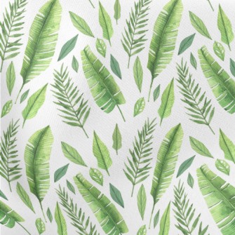 Hand Drawn Delicate Leaves Stretch Ponte