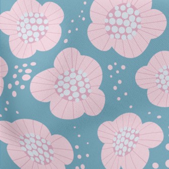 Delicately Colored Flowers Stretch Ponte
