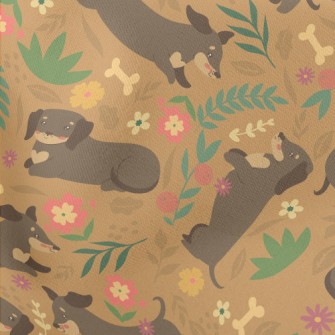 Cute Dachshund Dog Stretch Ponte