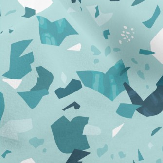 Monochrome Terrazzo Pattern Micro Fleece